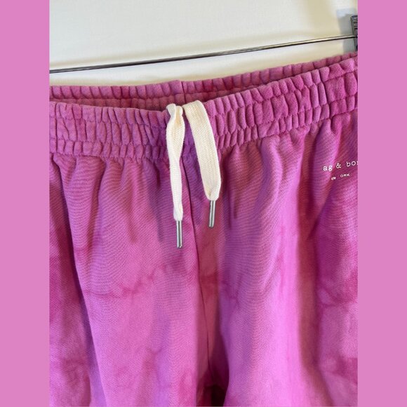 Rag & Bone Pink Tie Dye Sweat Shorts - Size M - Picture 2 of 13
